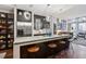Modern kitchen featuring stainless steel appliances, pendant lighting, and bar stool seating at 111 N 12Th St # 1819, Tampa, FL 33602