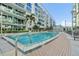 Inviting outdoor pool surrounded by lush landscaping and upscale condos at 111 N 12Th St # 1819, Tampa, FL 33602