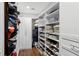 Well-organized walk-in closet with shelves, drawers, and hanging space for clothing storage at 111 N 12Th St # 1819, Tampa, FL 33602