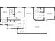 Detailed floor plan showcasing the layout of the home's bedrooms, kitchen, living room, and bathrooms at 15644 Aurora Lake Cir, Wimauma, FL 33598