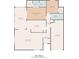 Detailed floor plan of home layout, featuring multiple rooms, bathrooms, and defined areas, along with square footage at 3416 Annette Ct # 71, Clearwater, FL 33761
