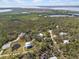 Overhead view of a modern home nestled in a tree-filled setting with surrounding properties at 375 Wellington Ave, Oldsmar, FL 34677