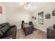 Comfortable office space with dark wood desk, providing an ideal work-from-home environment at 4607 Ballantrae Boulevard, Land O Lakes, FL 34638