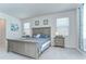 Charming bedroom features neutral tones, a plush bed, and ample natural light, creating a tranquil retreat at 11605 Cleyera Ct, Riverview, FL 33579