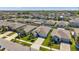 Bird's-eye view of a home in a planned community with a lake and easy access to major roadways at 1615 Redmond Brook Ln, Ruskin, FL 33570