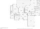 Detailed first floor plan showcasing layout with kitchen, living room, and garage at 5914 Fitzgerald Rd, Odessa, FL 33556