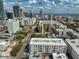 High aerial view showing the complex among buildings, the cityscape and the waterfront at 600 3Rd S Ave # 207, St Petersburg, FL 33701