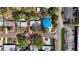 Overhead view of home showcasing its proximity to neighboring residences and street access at 7211 10Th N Ave, St Petersburg, FL 33710