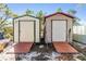Two storage sheds with easy access ramps, providing practical and secure outdoor storage solutions at 2410 E Palifox St, Tampa, FL 33610