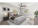 Bedroom features neutral decor, recessed lighting, a ceiling fan, and two windows at 360 22Nd Ne Ave, St Petersburg, FL 33704