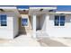 Close up of the front entrance and the front of a house that is still under construction at 4280 Cape Haze Dr, Placida, FL 33946