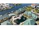 Aerial view showcasing the community buildings, ponds, tropical landscaping and lush green lawns at 6327 Sunset Bay Cir, Apollo Beach, FL 33572