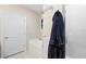 Clean bathroom showcasing a soaking tub, a glass-enclosed shower, and white tile at 6327 Sunset Bay Cir, Apollo Beach, FL 33572