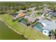 Aerial view of homes with screened-in pools at 8640 Chadwick Dr, Tampa, FL 33635