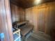 Relaxing cedar sauna featuring wood benches and flooring for a spa-like experience at 1655 S Highland Ave # G164, Clearwater, FL 33756