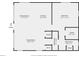 Detached suite floor plan showing open living space, kitchen, bedroom and bathrooms at 16573 Hutchison Rd, Odessa, FL 33556