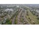 Golf course and lake view, showing the community layout from above at 2243 Worthington Greens Dr, Sun City Center, FL 33573