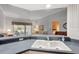 Charming kitchen featuring a double sink, open to living and dining areas at 2243 Worthington Greens Dr, Sun City Center, FL 33573