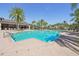 Large community pool surrounded by lounge chairs and verdant palm trees for sun-soaked leisure at 30280 Southernwood Ct, Wesley Chapel, FL 33543