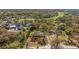 Scenic aerial view of a property nestled among mature trees, offering a serene and private setting at 37350 Neighbors Path, Zephyrhills, FL 33542