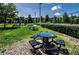 Community park featuring picnic tables,playground, and a tennis court in a lush green surrounding at 3798 Darston St, Palm Harbor, FL 34685