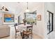 Eat in kitchen dining area with backyard views and natural lighting at 8057 Rio Bella Pl, Bradenton, FL 34201