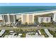 Amazing ocean view high-rise condos with easy beach access, visible from an elevated aerial view at 1270 Gulf Blvd # 905, Clearwater Beach, FL 33767