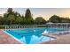 Community swimming pool with lounge chairs offering a relaxing recreational space at 30142 Sotogrande Loop, Wesley Chapel, FL 33543