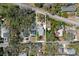 Aerial view of the property showcasing the layout and surrounding greenery at 1874 N Washington Ave, Clearwater, FL 33755