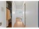 Hallway leading to the bedroom, with closet and bedroom views at 222 Mar St, St Pete Beach, FL 33706