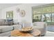 A sunlit living area with sliding glass doors offers seamless indoor-outdoor living at 222 Mar St, St Pete Beach, FL 33706