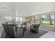 Inviting sunroom with comfortable seating and picturesque views of the waterfront at 222 Mar St, St Pete Beach, FL 33706