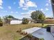 Large backyard offering a grassy lawn area and mature shade trees at 2901 W Nassau St, Tampa, FL 33607