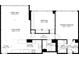 Spacious floor plan layout for a condo with two bedrooms, dining area, and living room at 31 Island Way # 106, Clearwater Beach, FL 33767