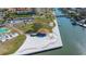 Waterfront community park featuring a gazebo, benches, walkway, sandy area, and views of the water at 5220 Brittany S Dr # 309, St Petersburg, FL 33715