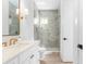 Modern bathroom with a glass-enclosed shower, stylish vanity, and contemporary fixtures at 5337 6Th N Ave, St Petersburg, FL 33710