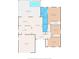 Detailed floorplan of a home with three bedrooms, a pool, and an attached two-car garage at 7440 Mint Julep Dr, Riverview, FL 33578