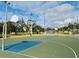 Enjoy outdoor activities on this well-maintained blue and green basketball court on a bright day at 1620 58Th Ave. S. # 1, St Petersburg, FL 33712
