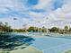 Well-maintained tennis courts under a partly cloudy sky at 1620 58Th Ave. S. # 1, St Petersburg, FL 33712