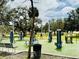 Enjoy staying active in this outdoor workout area with various fitness machines and green turf at 1620 58Th Ave. S. # 1, St Petersburg, FL 33712
