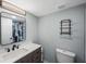 This bathroom has a modern vanity, stylish fixtures, and a sleek design at 215 Valencia Blvd # 205, Belleair Bluffs, FL 33770
