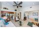 Open-concept living room flowing seamlessly to other rooms in the home at 2749 Countryside Blvd # 28, Clearwater, FL 33761