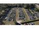 Aerial view of the community garden plots, offering residents a space to grow their own produce and flowers at 407 Feltham Trl # A, Sun City Center, FL 33573