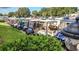 Convenient golf cart parking area ensures easy access to the community's amenities and recreational activities at 407 Feltham Trl # A, Sun City Center, FL 33573