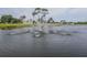 Scenic pond featuring a beautiful water fountain and tranquil surroundings at 407 Feltham Trl # A, Sun City Center, FL 33573