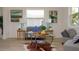 Cozy living room featuring modern furniture and decor, with natural light through the large windows at 4586 12Th N Ave, St Petersburg, FL 33713