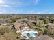 Aerial view of the pool and clubhouse at Ocala Sun RV Resort at 6701 River Run Blvd, Weeki Wachee, FL 34607