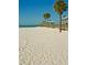 Scenic beach boardwalk with wooden structures, palm trees, and the ocean in the background, inviting relaxation at 710 Seminole, Clearwater, FL 33755