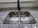Stainless steel kitchen sink with granite countertops and a modern faucet at 710 Seminole, Clearwater, FL 33755