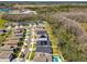 A picturesque aerial scene captures homes within a serene and beautifully planned community at 9802 Carabiner Way, Land O Lakes, FL 34637